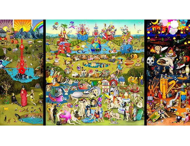 Carla Gannis. <em>The Garden of Emoji Delights</em>, 2013. Digital animation. Courtesy the artist. The Garden of Emoji Delights